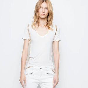 Zadig & Voltaire tino gold foil tee☁️small